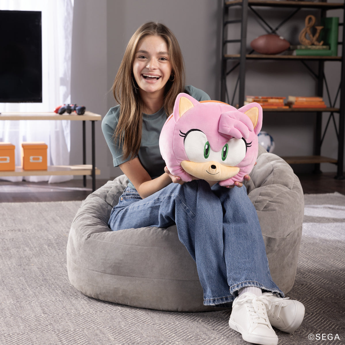 Club Mocchi- Mocchi- Sonic the Hedgehog™ – Amy – Mega Plush – 38cm