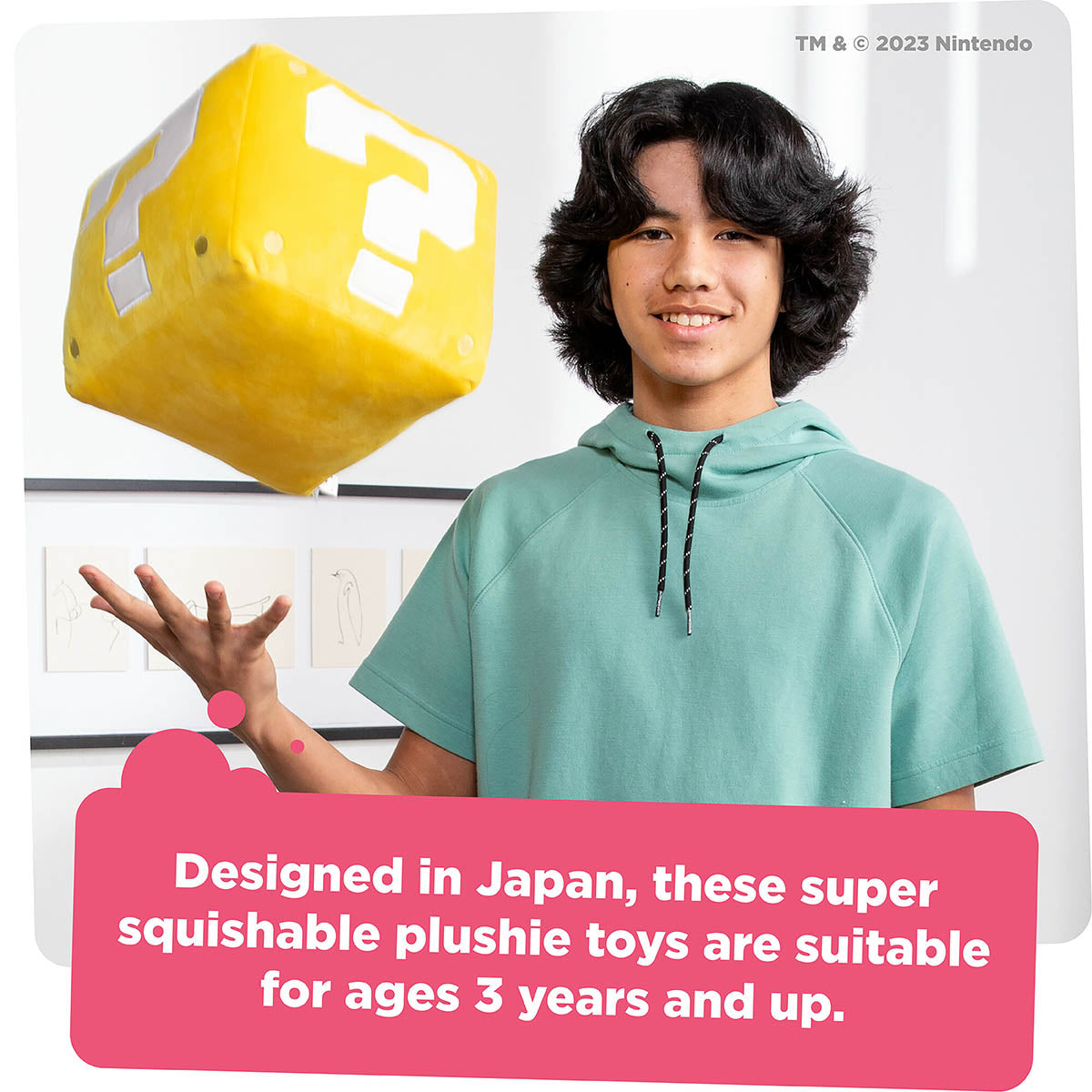 Club Mocchi- Mocchi- Super Mario Question Block – Plush Toy