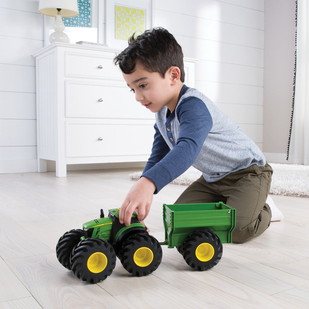 John Deere Monster Treads Tractor with Wagon &amp; Loader