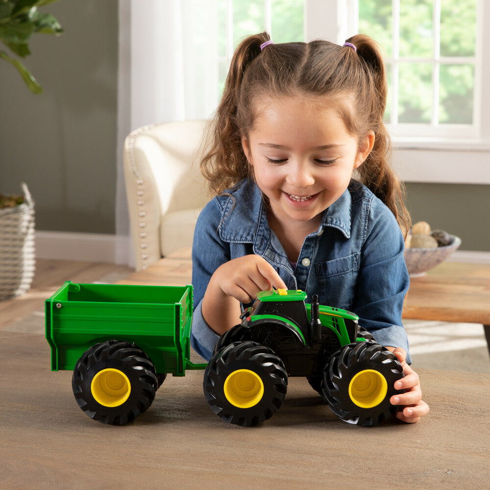 John Deere Monster Treads Tractor with Wagon &amp; Loader
