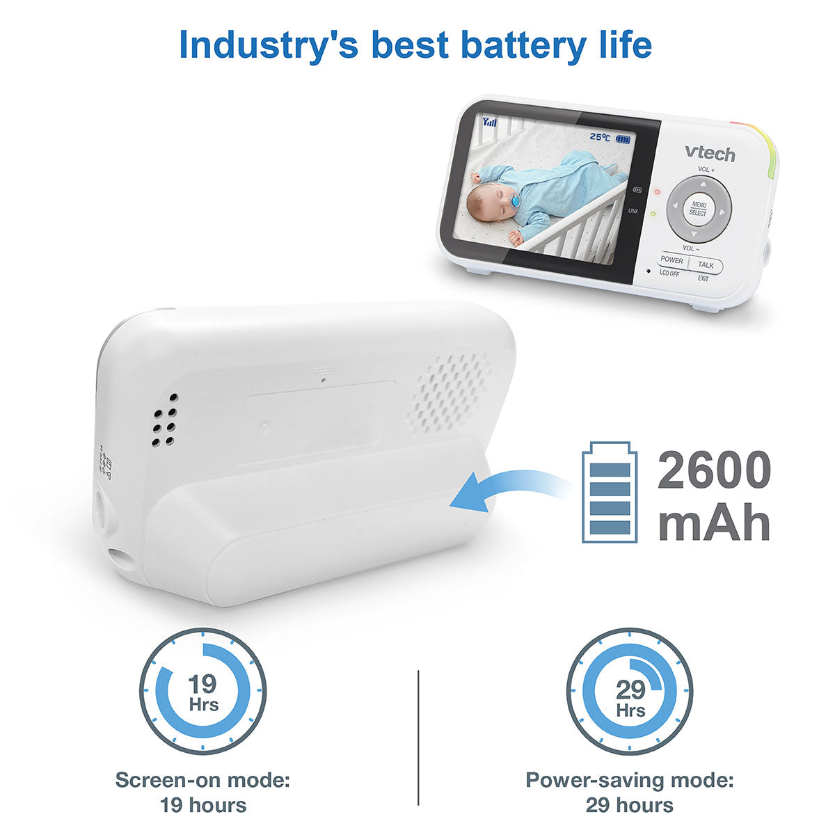 Vtech VM819 Video Baby Monitor with Extended Battery Life