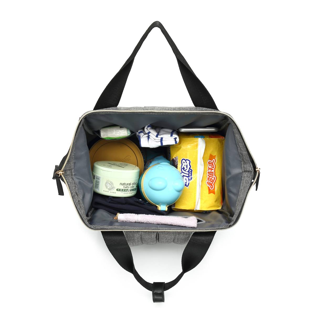 Oxford Backpack Nappy Bag - Grey