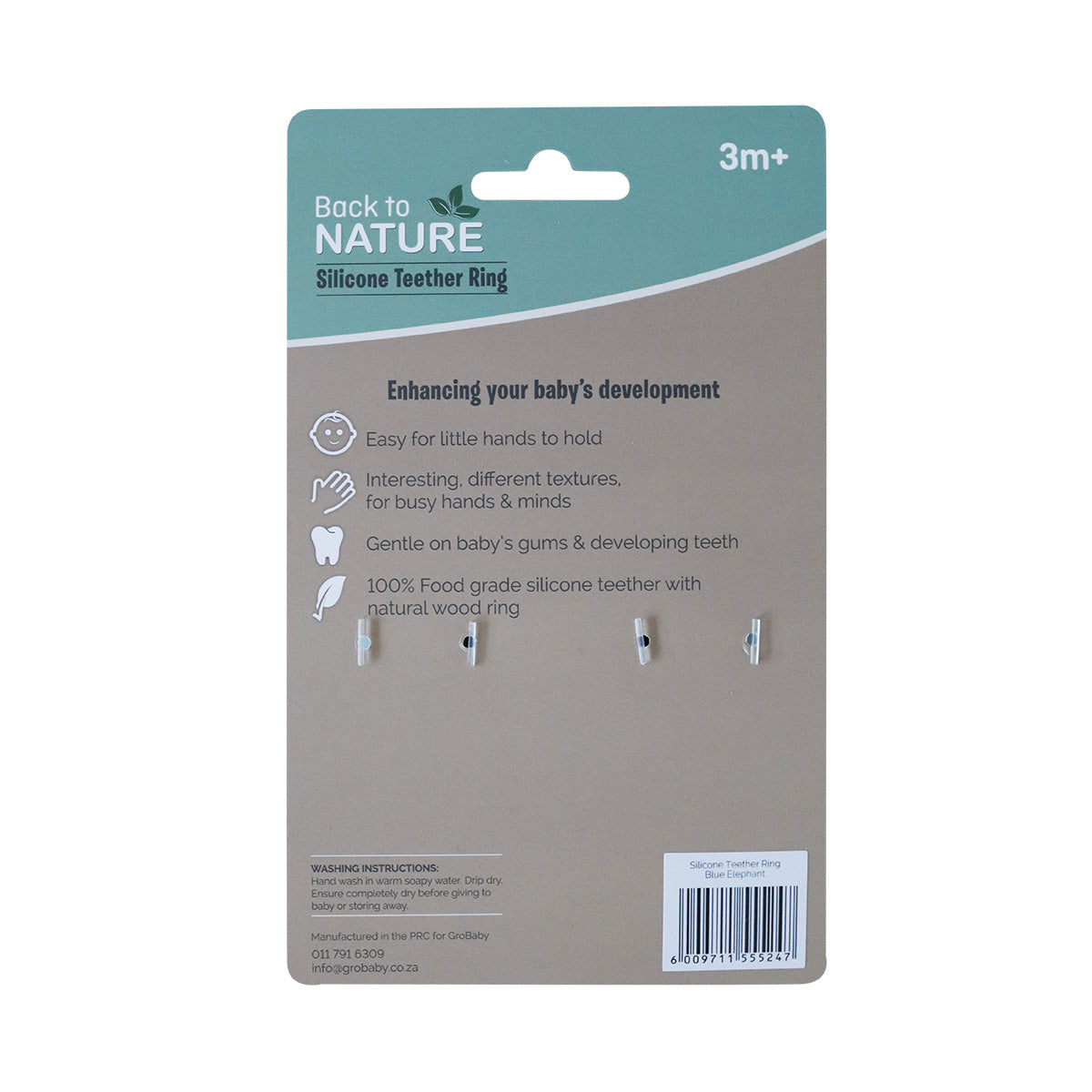 Back to Nature – Silicone Teether Ring – Elephant