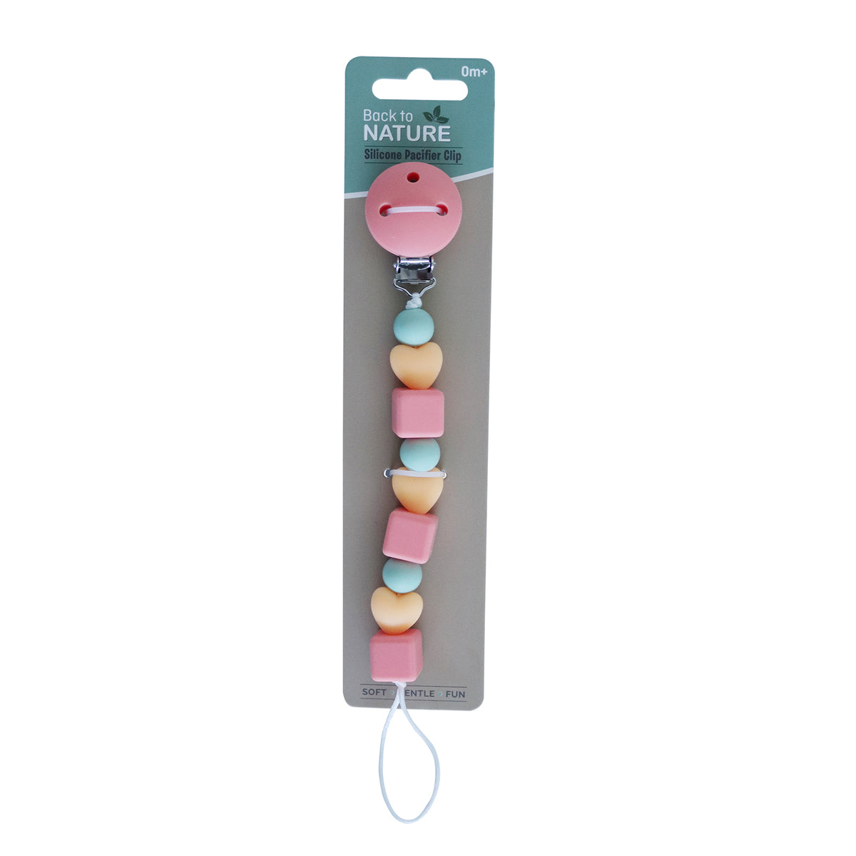 Back to Nature – Silicone Pacifier Clip – Beads