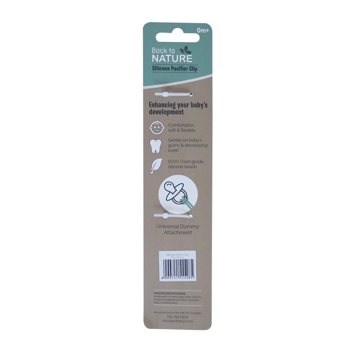 Back to Nature – Silicone Pacifier Clip – Beads