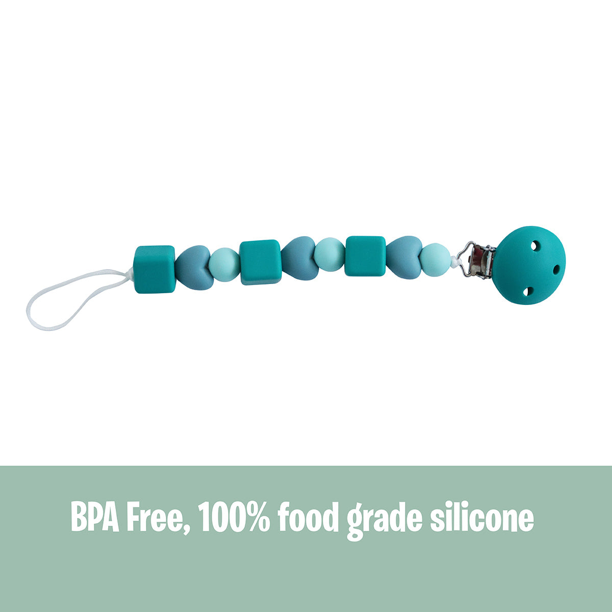 Back to Nature – Silicone Pacifier Clip – Beads