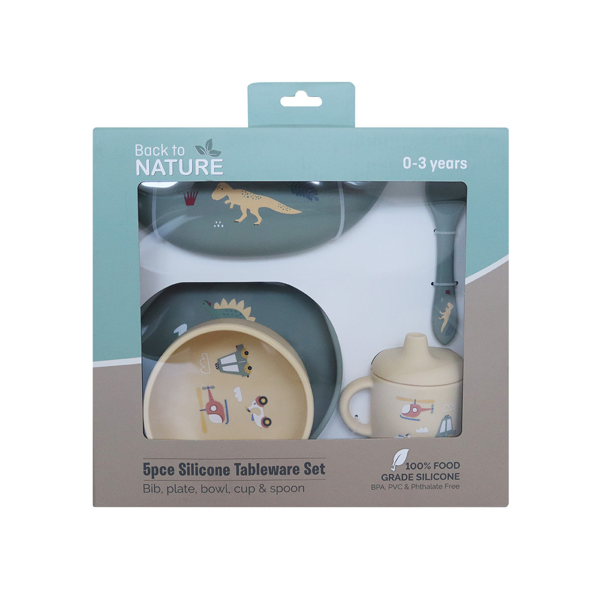 Back to Nature – 5pc Character Silicone Feeding Set