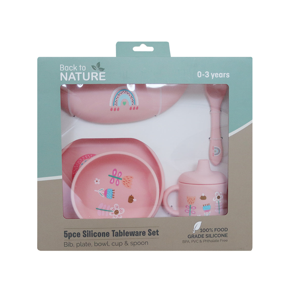 Back to Nature – 5pc Character Silicone Feeding Set