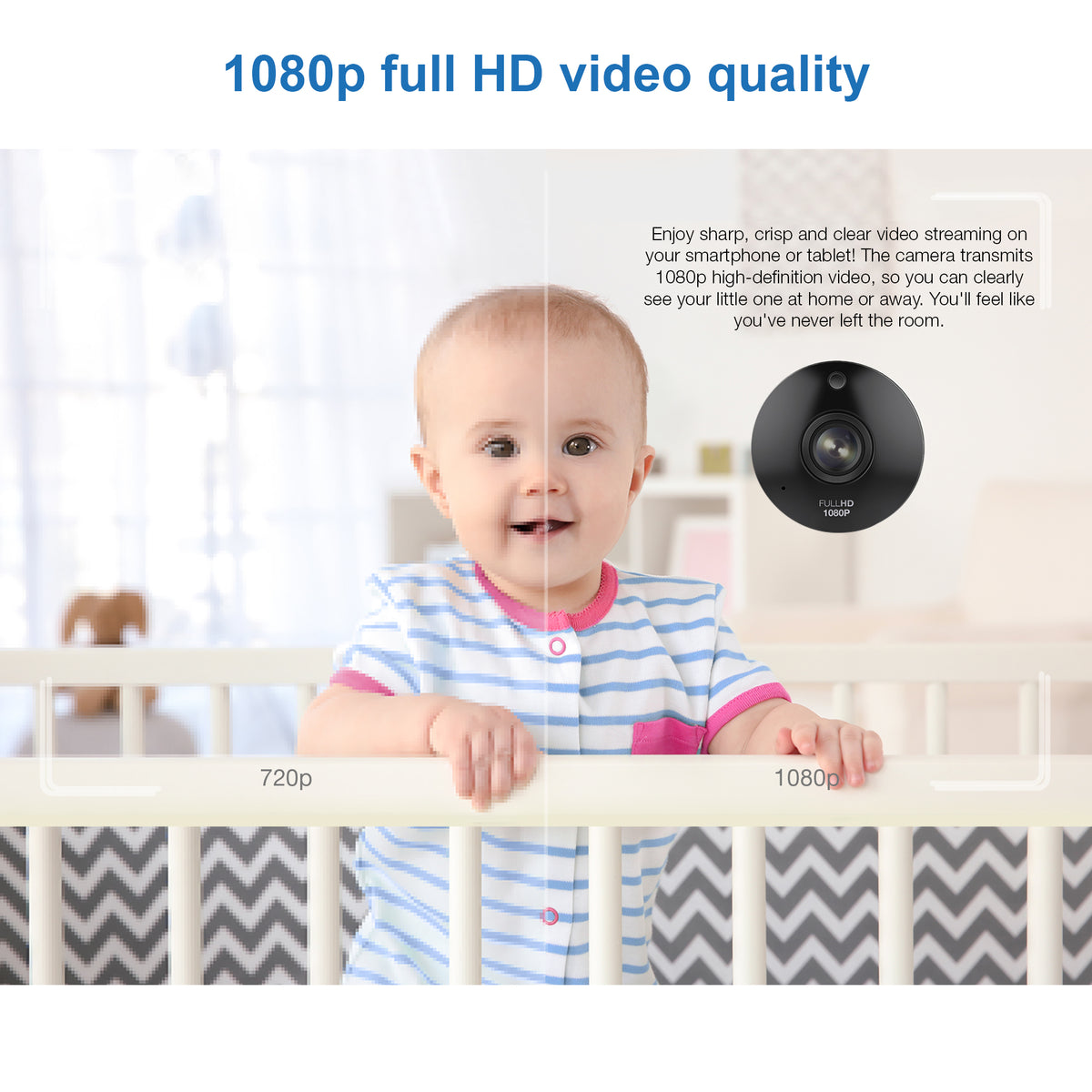 Vtech RM5754 HD 12cm Smart Wi-Fi Video Monitor with Night Light