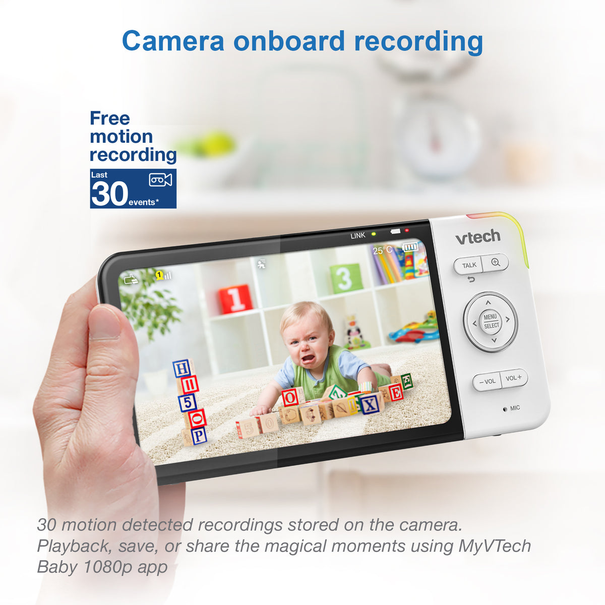 Vtech RM5754 HD 12cm Smart Wi-Fi Video Monitor with Night Light