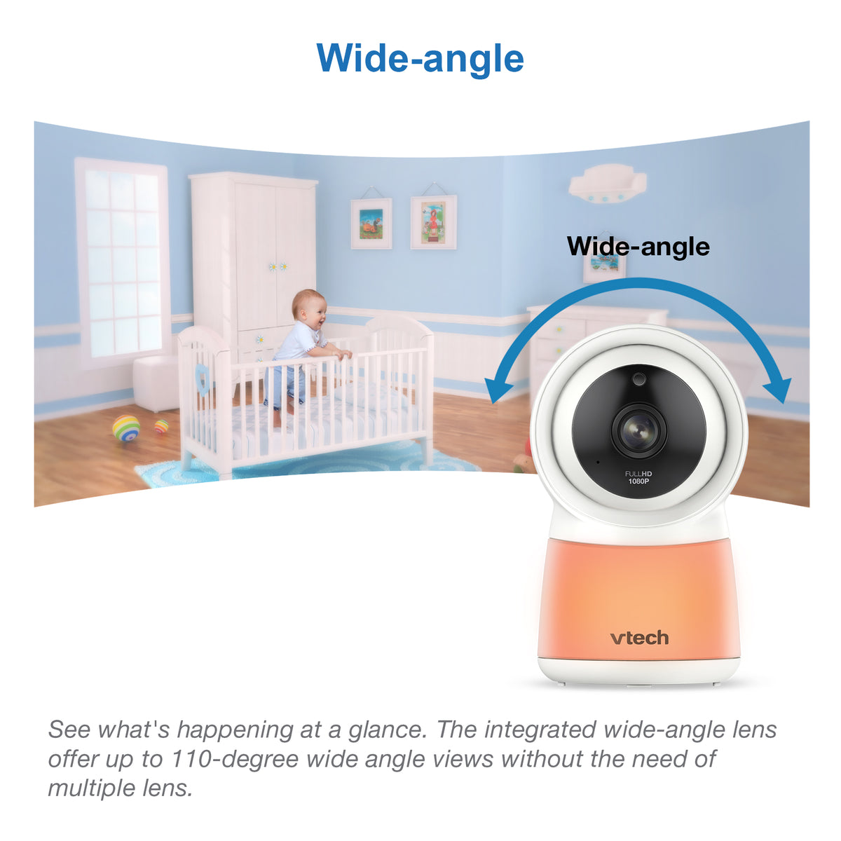 Vtech RM5754 HD 12cm Smart Wi-Fi Video Monitor with Night Light